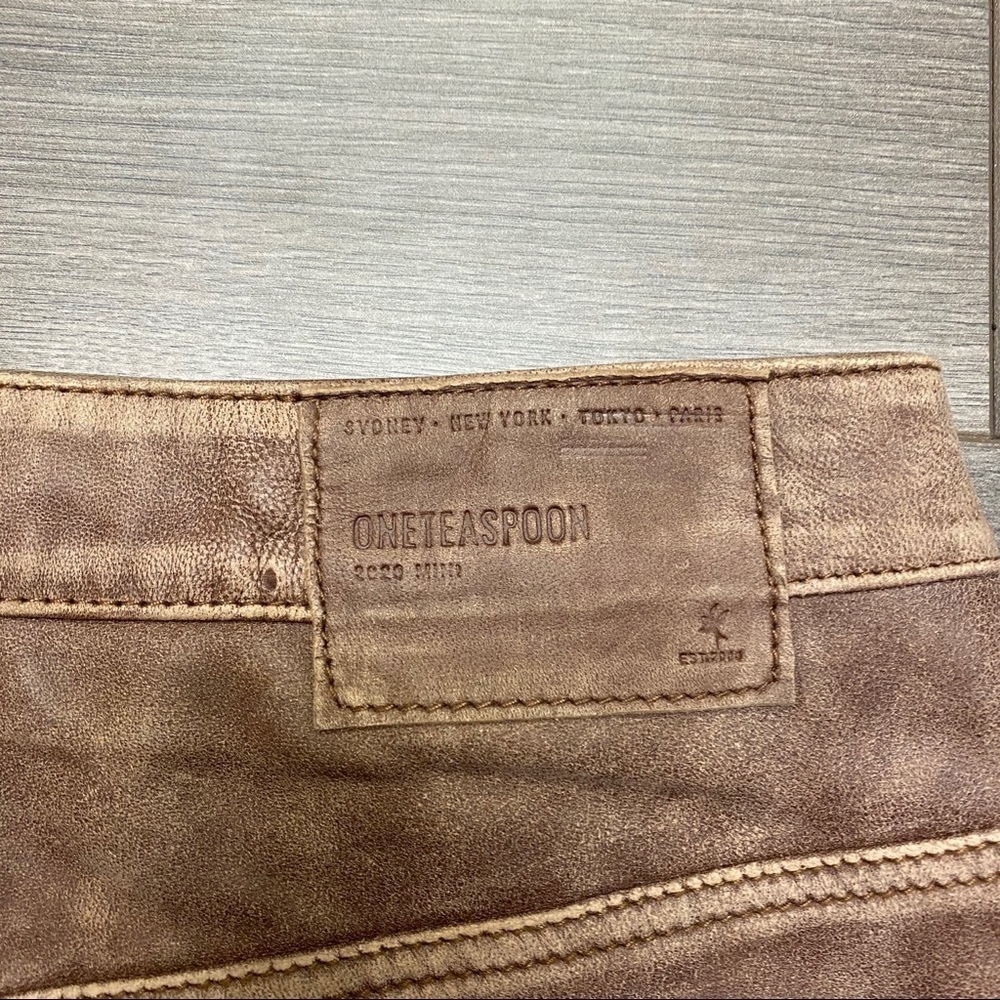One Teaspoon | The Vintage Leather Voyager Skirt - Picture 11 of 12